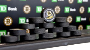 Boston Bruins Alumni Association pucks