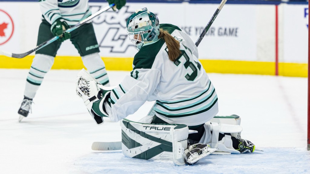 Boston Fleet goaltender Aerin Frankel